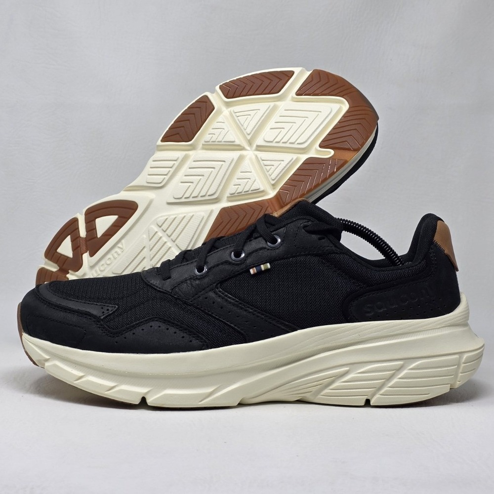 Saucony Metro Glide PWR Size 10.5 Mens Black/White Sneaker Shoes S21003-100 New